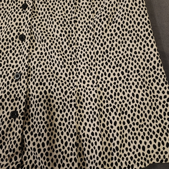 DANA BUCHMAN Polka Dot Women's Button-Up Blouse Size Large - Picture 7 of 9